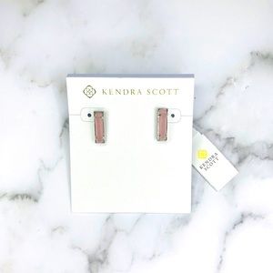 NWT Kendra Scott Lady Earrings Pink and Silver